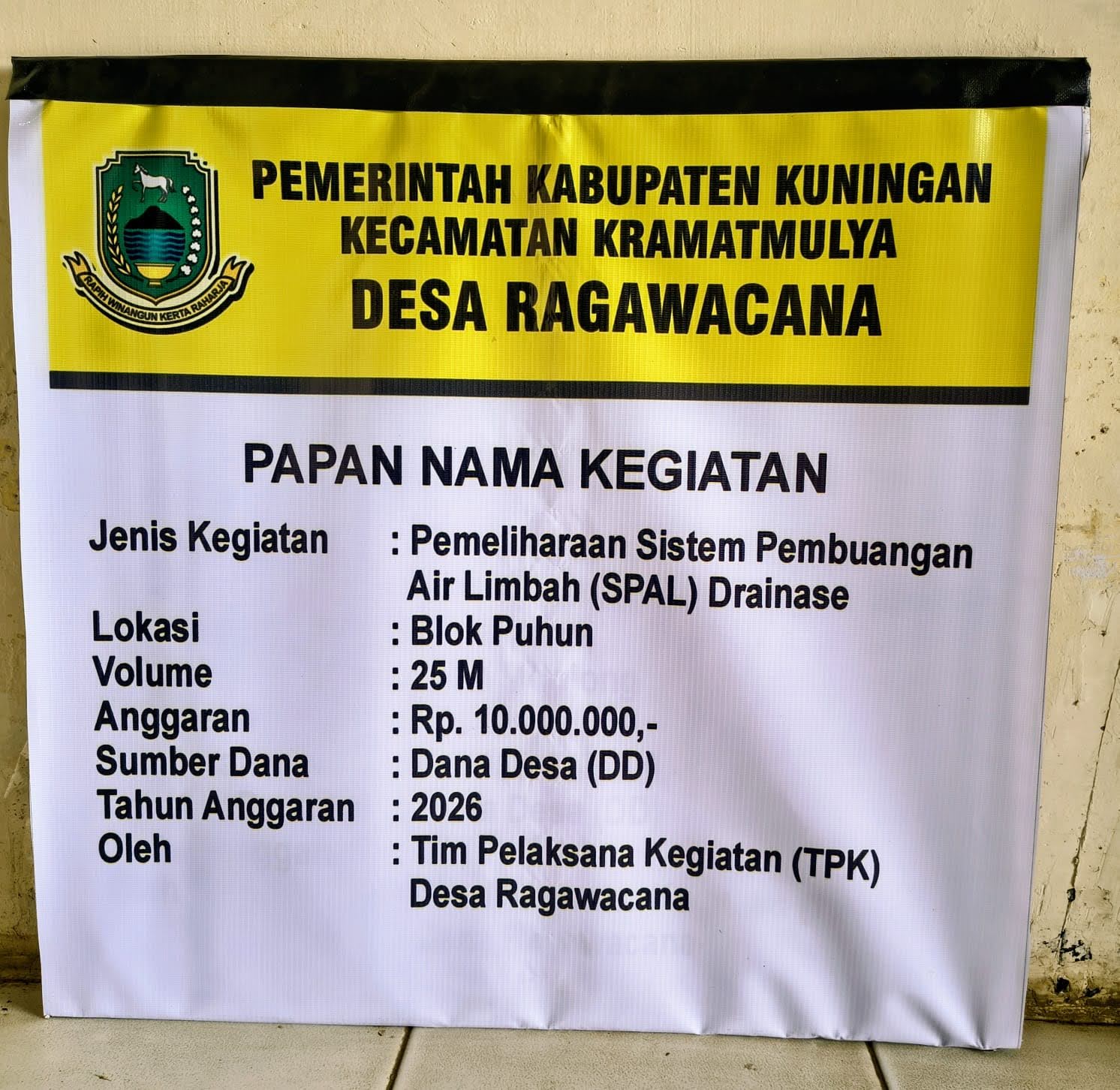 Pemeliharaan Sistem Pembuangan Air Limbah (SPAL) Drainase